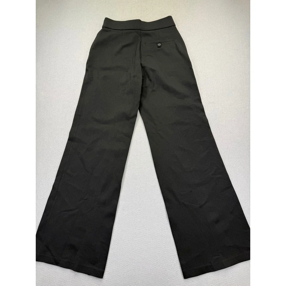 Spanx The Perfect Pant Wide Leg Black High Rise Pull On Trousers Womens Small